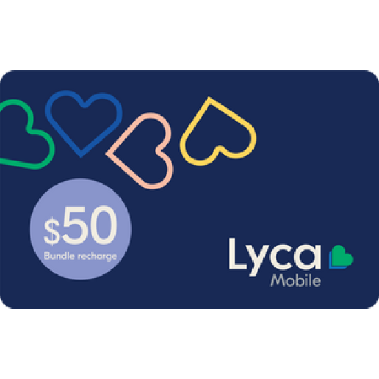 Lyca Mobile Recharge Bundle $50